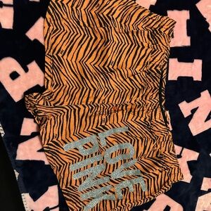 PINK vintage Y2K Zebra Print Shorts - Orange